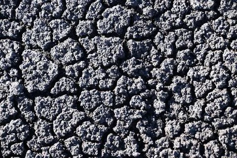 Macro pattern of dried volcanic mud, Kaena Point, Oahu, Hawaii Stock Photos