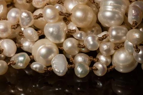 Macro of pearls Foto stock
