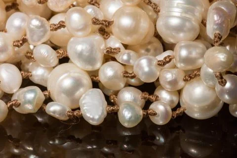Macro of pearls Foto stock