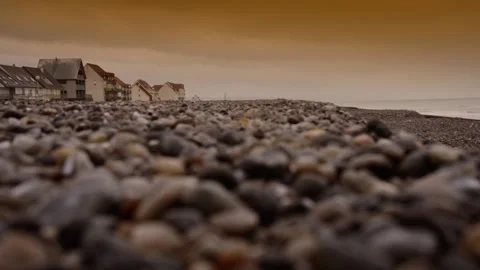 Macro Pebbles Blur Background Berck-sur-Mer Stock Footage 325780209