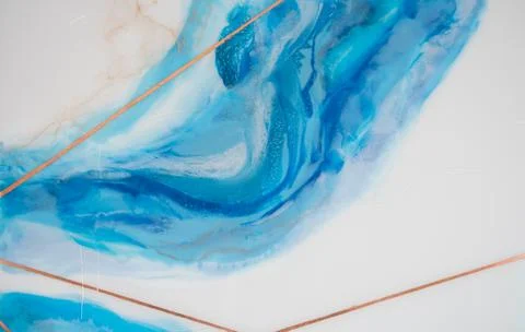 Macro photo of colourful abstract epoxy resin painting. Applicable for design Stock Illustration