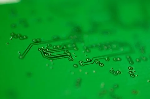 Macro photo of computer chips at close range Stock Photos