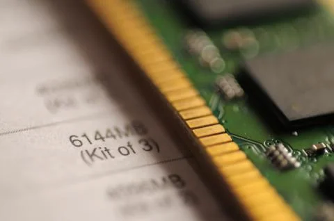 Macro photo of computer chips at close range Stock Photos
