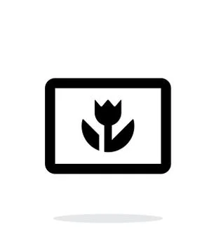 Macro photo icon on white background. Stock-Illustration