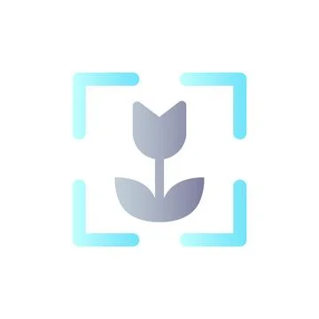 Macro photo mode flat gradient color ui icon 스톡 일러스트