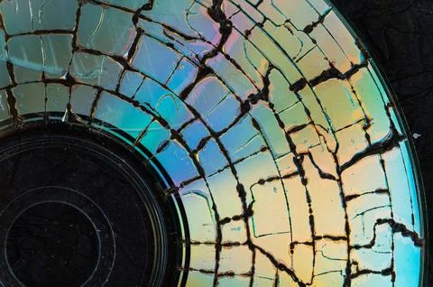 Macro Photo of a Plastic Compact Disc Surface Stock Photos