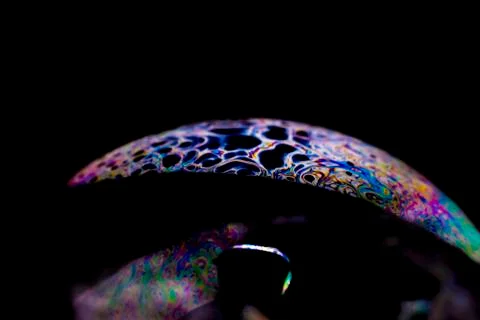 Macro photo of a soap bubble Stock Photos