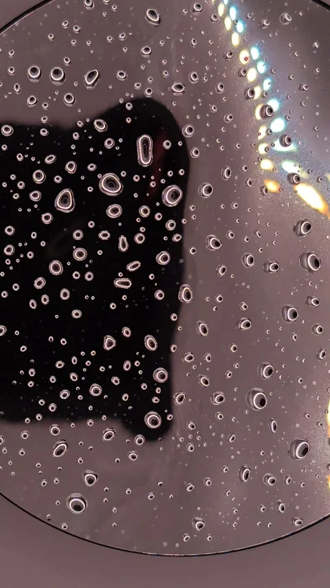 Macro photography of drops of light reflections Stock-Footage 325050805