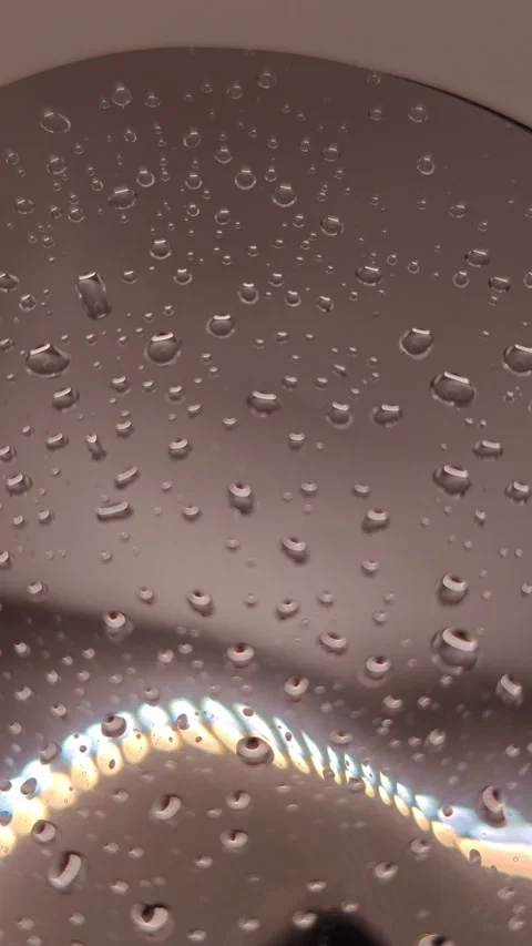 Macro photography of drops, reflections of light and shadow Stock Footage 325050821
