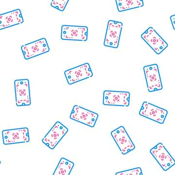 Macro photography phone camera vector seamless pattern イラスト素材