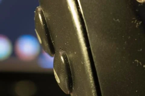 Macro picture of a game throttle button 스톡 사진
