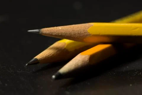 Macro picture of a set of sharpened pencils 스톡 사진