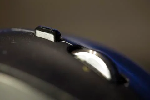 Macro picture of the top of a computer mouse Photos
