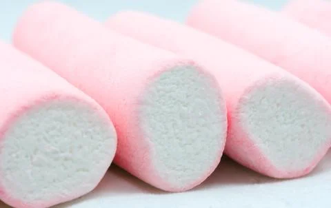 Macro pink marshmallow background Stock Photos