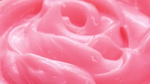 Macro pink smooth eye, skin cream texture, close-up beauty facial cosmetics mask Vídeo Stock 306524376