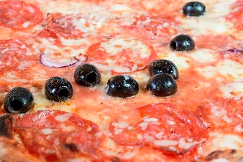 Macro pizza Stock Photos