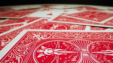 Macro Playings cards and Ace of Hearts 01 Stock Footage