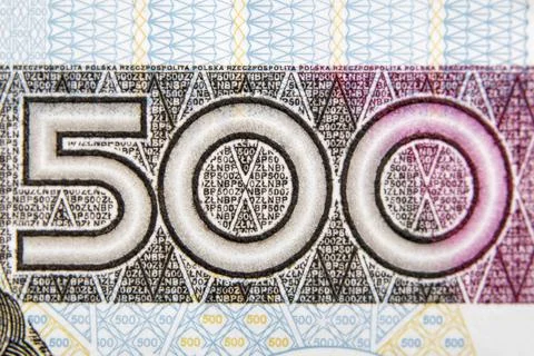 Macro of Polish Banknote 스톡 사진