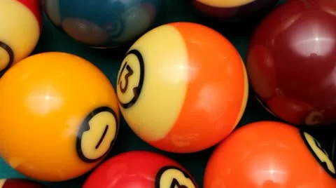 Macro pool balls Видео 11429058
