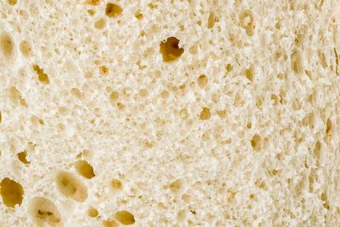 Macro porous bread crumb texture soft bakery food background Foto stock
