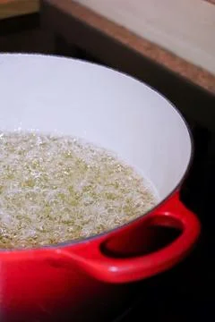 Macro of a pot of boiling sugar candy Stock Photos