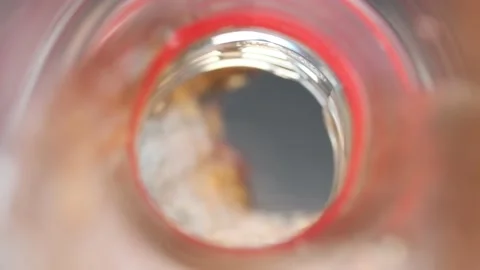 Macro Pouring Water Stock Footage 131686182