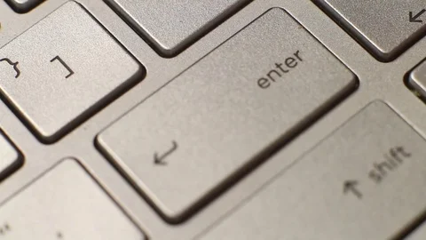 Macro Pressing Enter Key 스톡 동영상 73321161