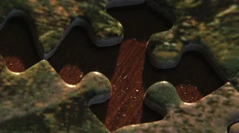 Macro Puzzle Piece Stock Footage 8983474