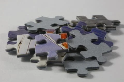 Macro puzzle pieces 库存照片