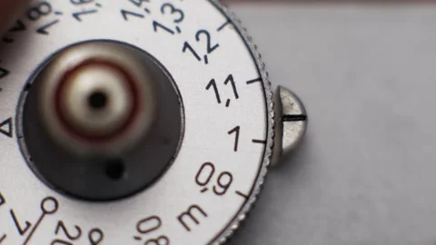 Macro Rangefinder Dial Measuring Focus Distance Stock Footage 324795531