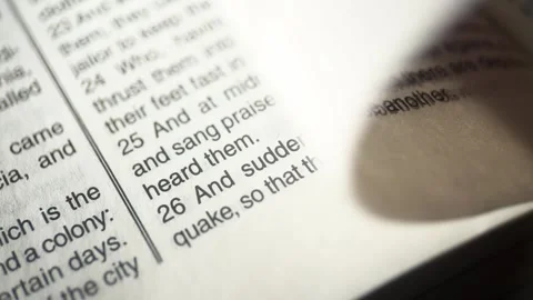 Macro Read Bible At Night Stock Footage 267126194