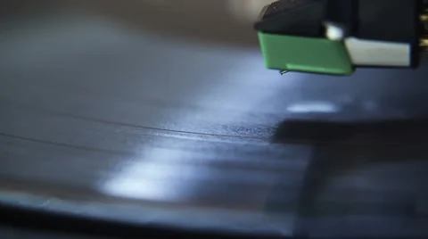Macro Record Player Stylus Stock Footage 63357375