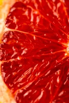 Macro of red grapefruit Stock Photos