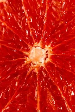 Macro of red grapefruit Stock Photos