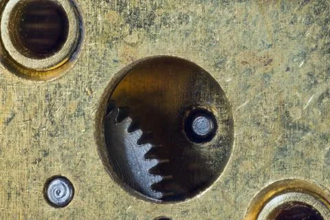 Macro reducer gears Stock Photos