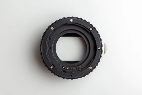 Macro Reversal Ring for the camera supporting auto focus Stock Photos