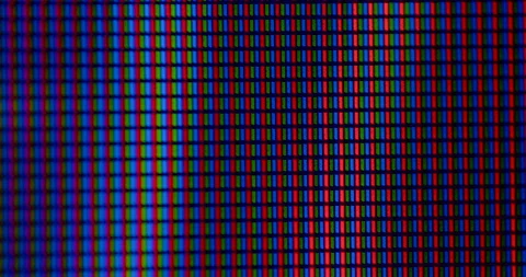 Macro RGB pixels computer screen monitor movement color boards Stock Footage 194117884