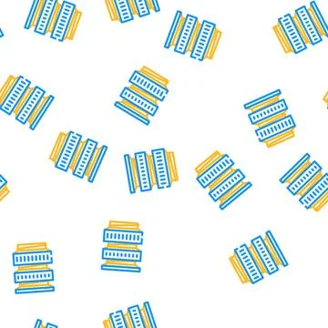 Macro rings vector seamless pattern Illustrazione stock