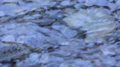 Macro River Rocks with Water Stock Footage 100940391