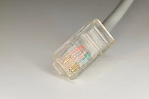 Macro  rj45 Foto stock