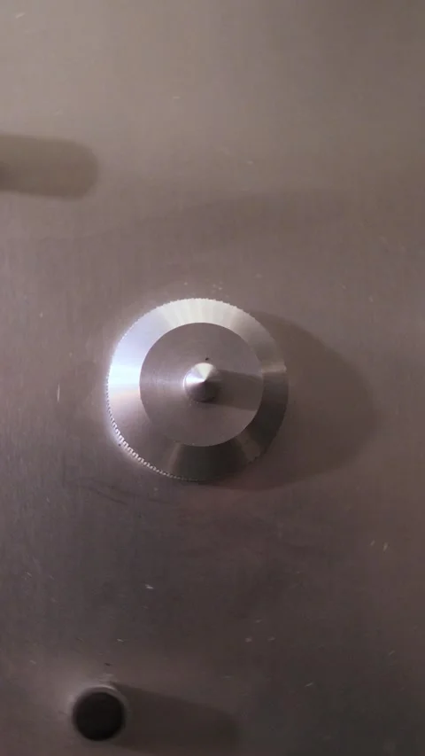 Macro of a rotating part of a turntable Stock Footage 303503315