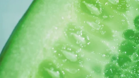 Macro rotation. green cucumbers fresh Stock Footage 103428701