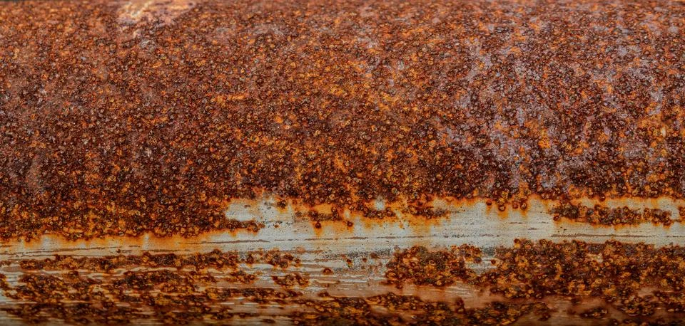 Macro of rusty weathered iron pipe Stock-Fotos