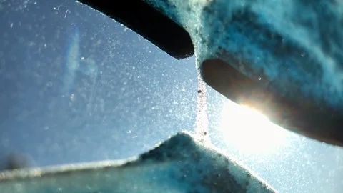 Macro The Sands of time with bright sun in background Stock Footage 100605584