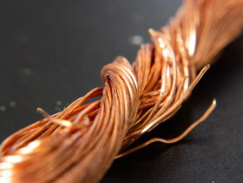 Macro of shining copper wires Stock-Fotos