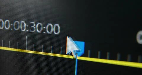 Macro shoot the arrow on the timeline moves the cursor Видео 139916807