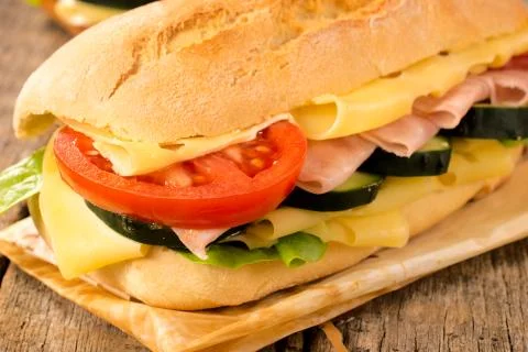 Macro shoot of sandwich Stock Photos