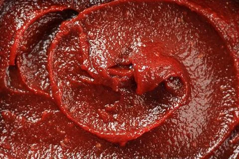 Macro Shoot Texture of Gochujang Fermented Korean Chili Paste. Stock Photos
