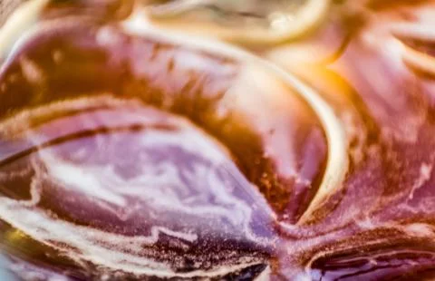 Macro shoot - texture of ice and coffee Foto stock