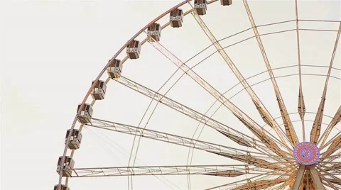 Macro shooting of roue de Paris at day time Stock Footage 64141404